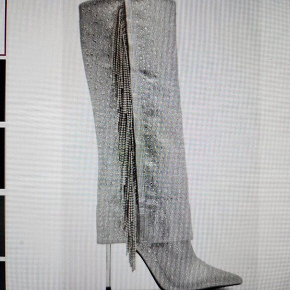 Steve Madden Shoes - Steve Madden "Sanya" Rhinestone Heeled boots. NIB. Size 6.5